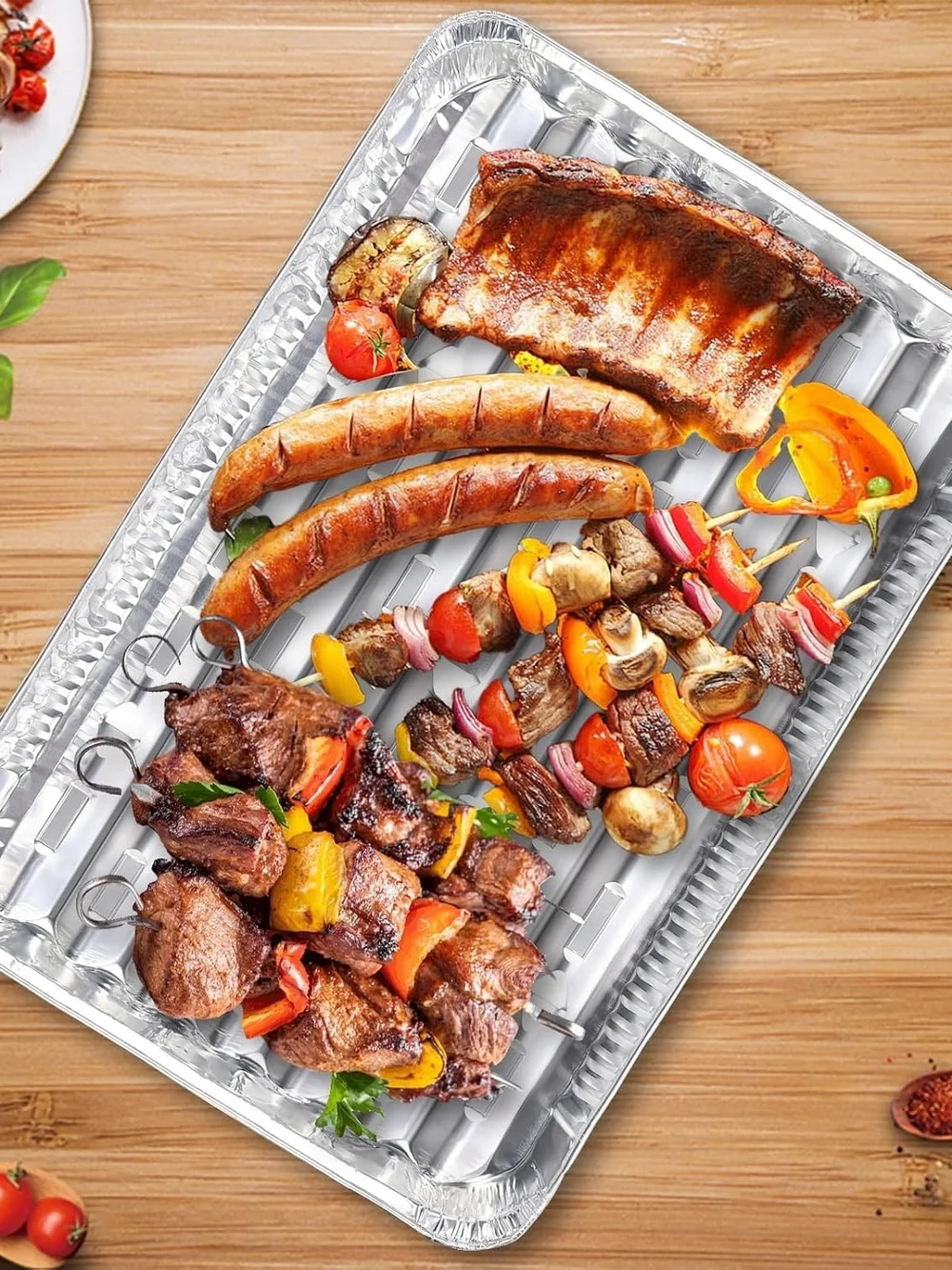 DISWALE Aluminum Grill Pans - 10 Pack, 13